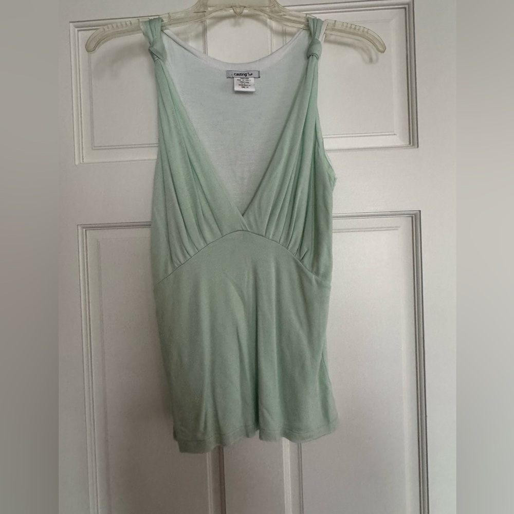 Casting Mint Green Sleeveless Top. Made in France